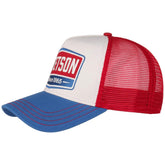 Stetson Highway Trucker Cap Women/Men - mesh Baseball Snapback Snapback, with Peak Summer-Winter - One Size Blue-red